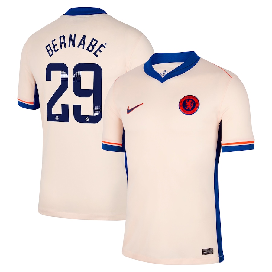 Chelsea FC chelsea wsl nike away stadium shirt 2024-25 – kids with bernabé 29 printing Jerseys - Official Football Shirts UK