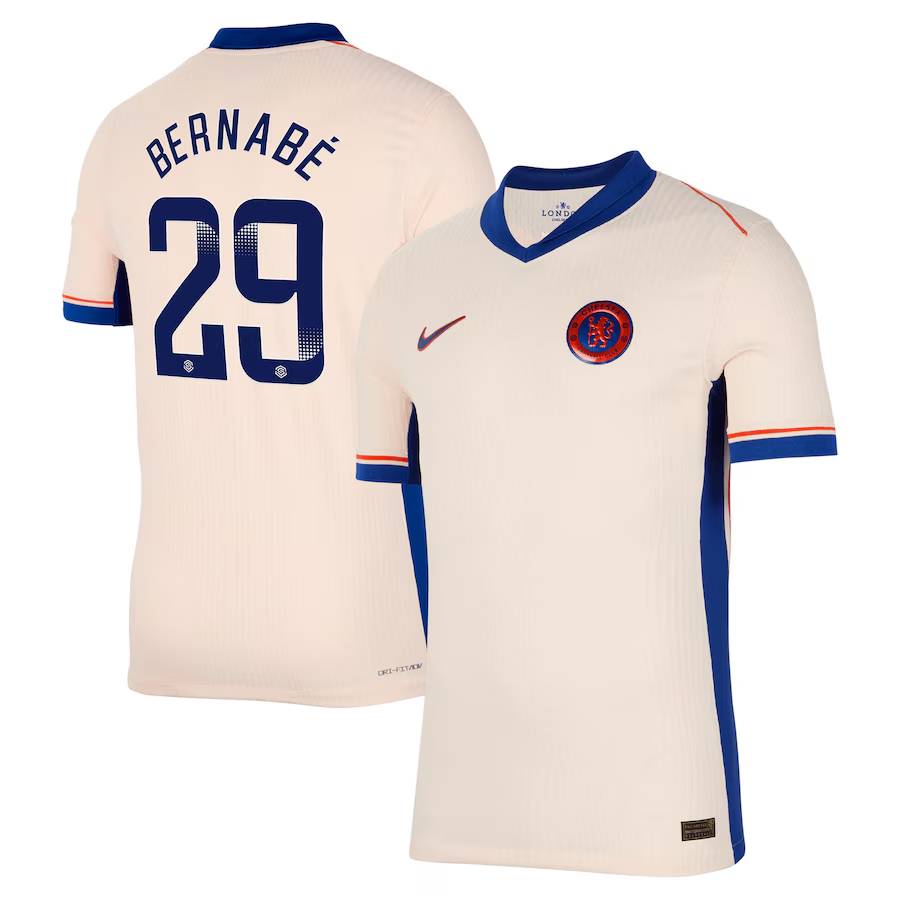 Chelsea FC chelsea wsl nike dri fit adv away match shirt 2024-25 with bernabé 29 printing Jerseys - Official Football Shirts UK