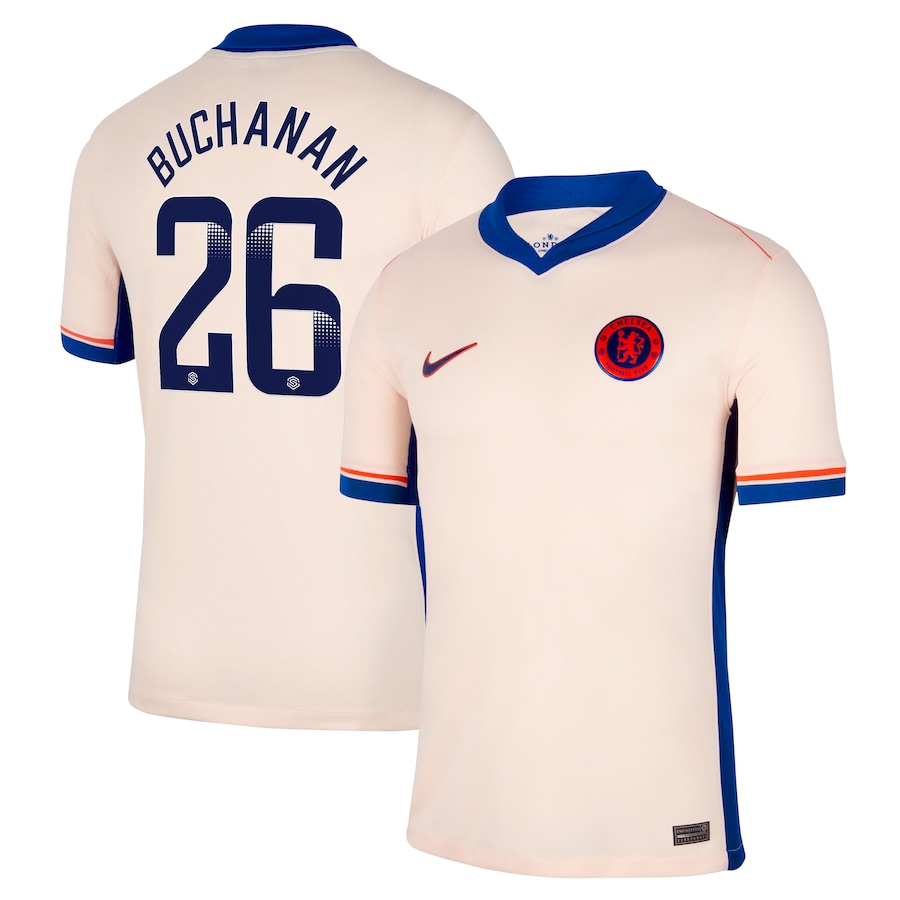 Chelsea FC chelsea wsl nike away stadium shirt 2024-25 with buchanan 26 printing Jerseys - Official Football Shirts UK