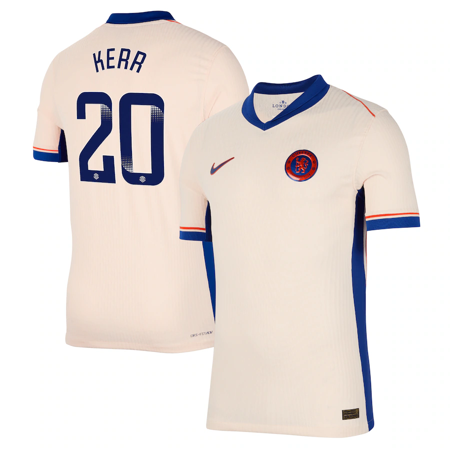 Chelsea FC chelsea wsl nike dri fit adv away match shirt 2024-25 with kerr 20 printing Jerseys - Official Football Shirts UK