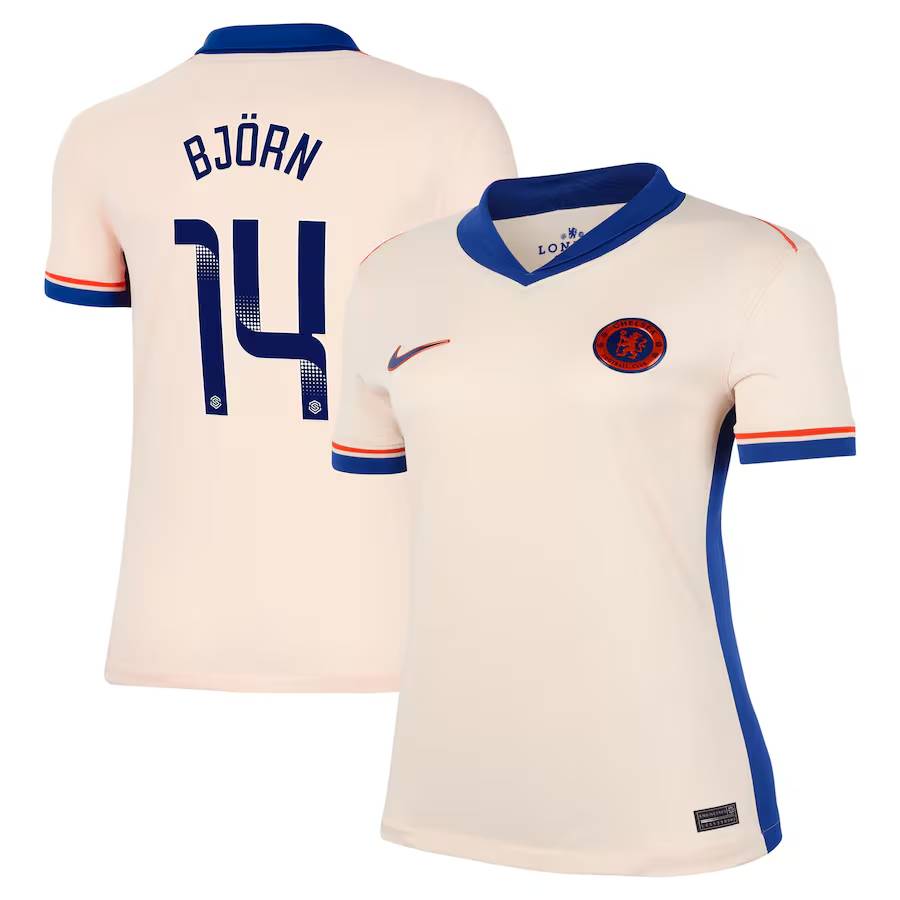 Chelsea FC chelsea wsl nike away stadium shirt 2024-25 – womens with björn 14 printing Jerseys - Official Football Shirts UK