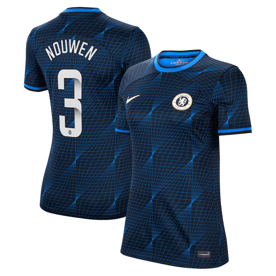 Chelsea FC chelsea wsl nike away stadium shirt 2023-24 – womens with nouwen 3 printing Jerseys - Official Football Shirts UK