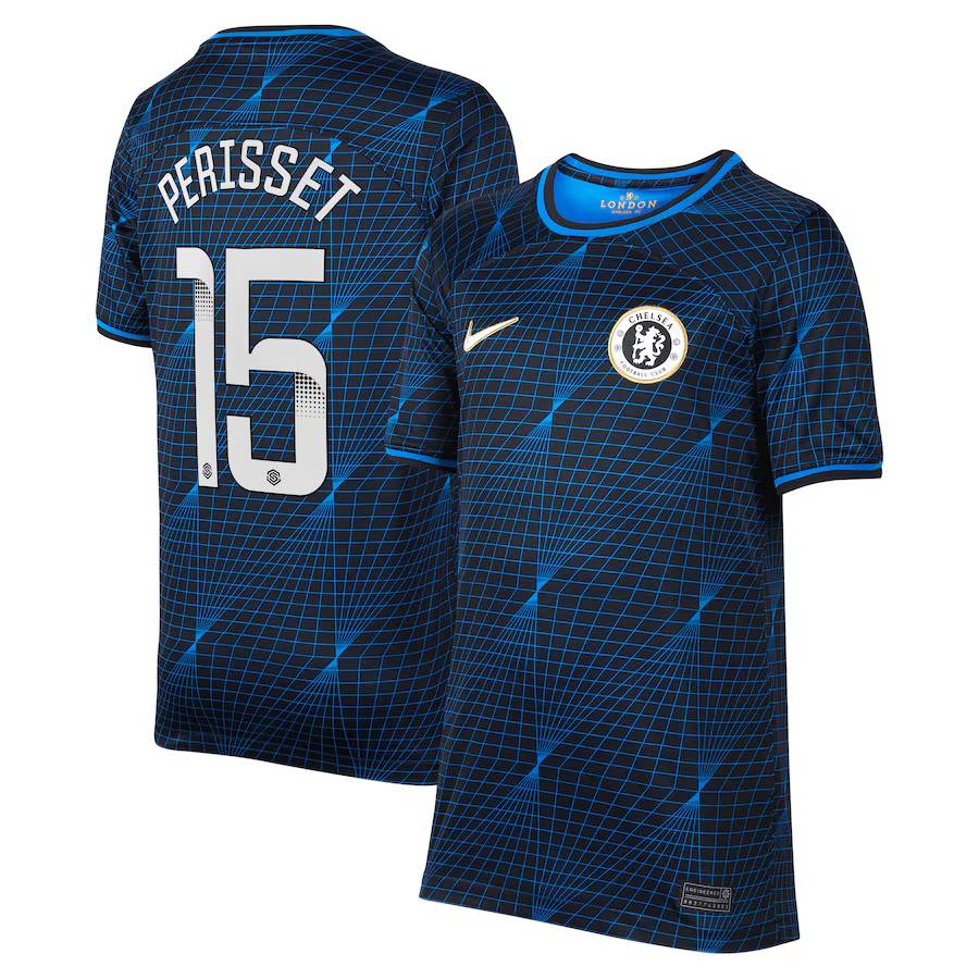 Chelsea FC chelsea wsl nike away stadium shirt 2023-24 – kids with perisset 15 printing Jerseys - Official Football Shirts UK