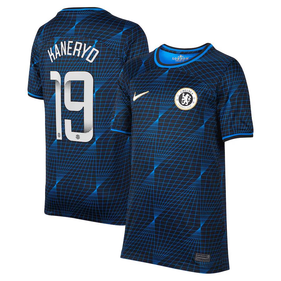 Chelsea FC chelsea wsl nike away stadium shirt 2023-24 – kids with kaneryd 19 printing Jerseys - Official Football Shirts UK