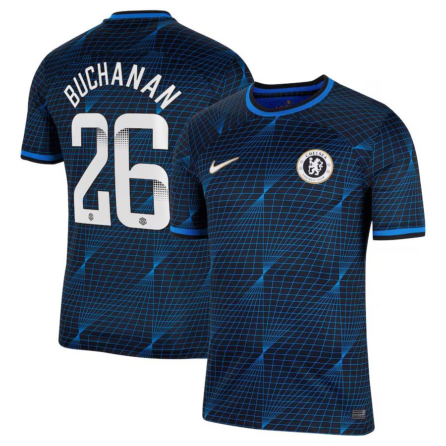 Chelsea FC chelsea wsl nike away stadium shirt 2023-24 with buchanan 26 printing Jerseys - Official Football Shirts UK