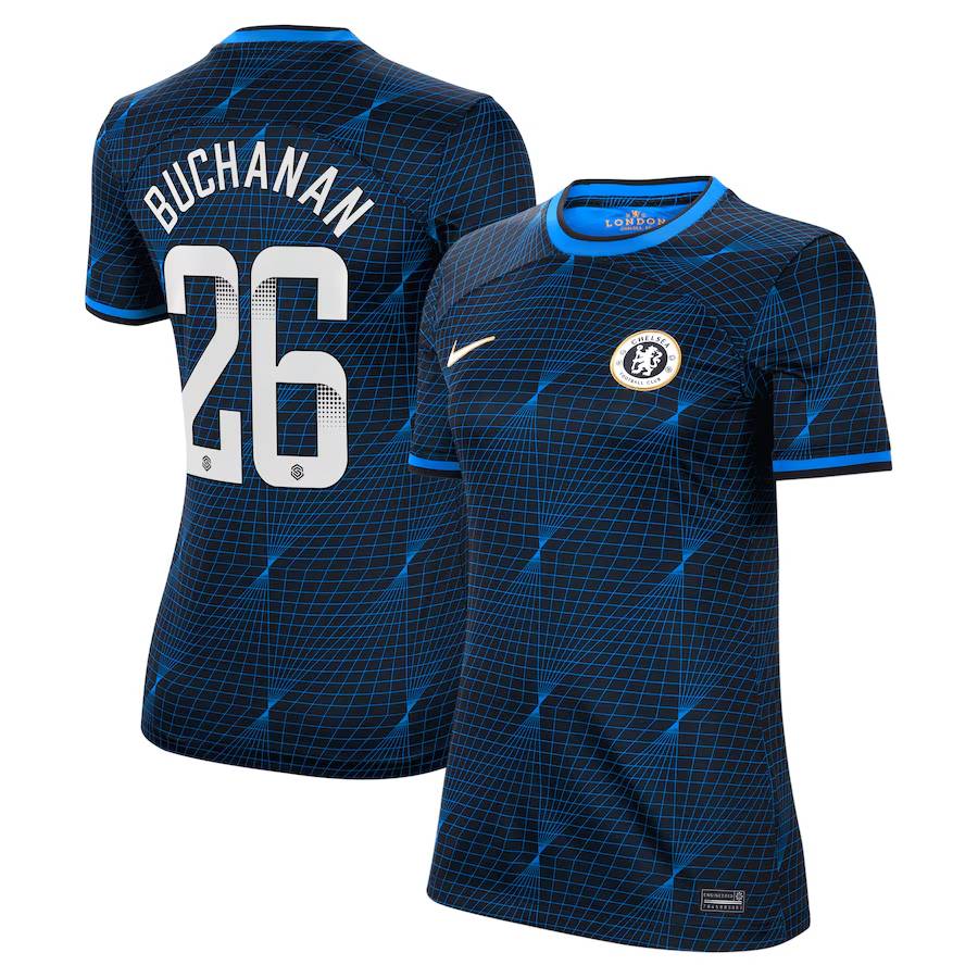 Chelsea FC chelsea wsl nike away stadium shirt 2023-24 – womens with buchanan 26 printing Jerseys - Official Football Shirts UK