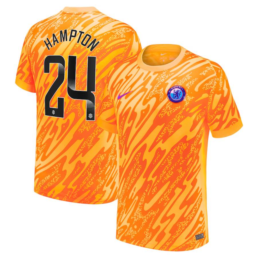 Chelsea FC chelsea wsl nike goalkeeper stadium shirt 2024-25 with hampton 24 printing Jerseys - Official Football Shirts UK