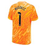 Chelsea FC chelsea wsl nike goalkeeper stadium shirt 2024-25 – kids with mušović 1 printing Jerseys - Official Football Shirts UK