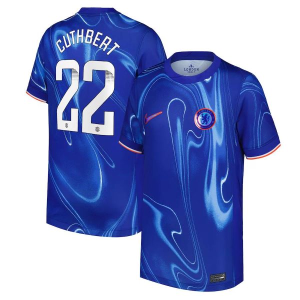 Chelsea FC chelsea wsl nike home stadium shirt 2024-25 – kids with cuthbert 22 printing Jerseys - Official Football Shirts UK