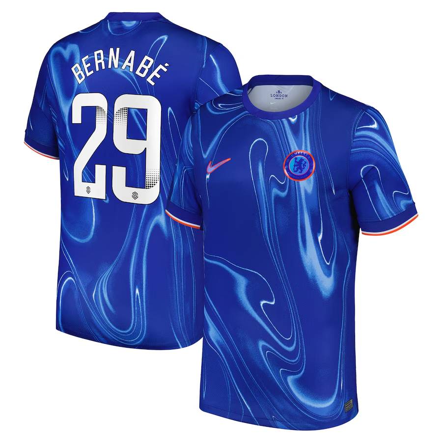 Chelsea FC chelsea wsl nike home stadium shirt 2024-25 with bernabé 29 printing Jerseys - Official Football Shirts UK