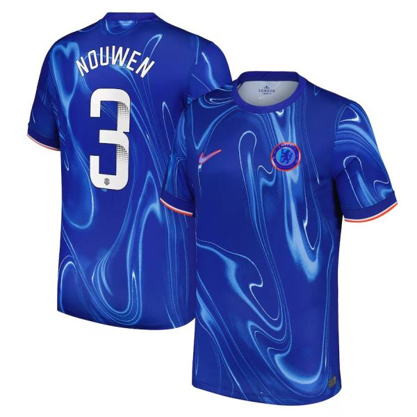 Chelsea FC chelsea wsl nike home stadium shirt 2024-25 with nouwen 3 printing Jerseys - Official Football Shirts UK