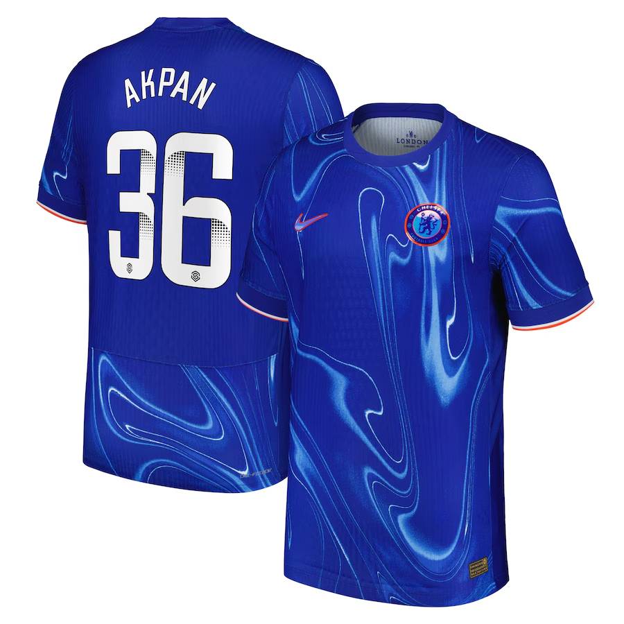 Chelsea FC chelsea wsl nike dri-fit adv home match shirt 2024-25 with akpan 36 printing Jerseys - Official Football Shirts UK