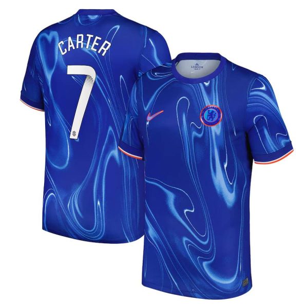 Chelsea FC chelsea wsl nike home stadium shirt 2024-25 with carter 7 printing Jerseys - Official Football Shirts UK