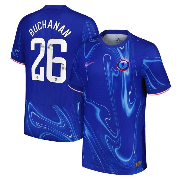 Chelsea FC chelsea wsl nike dri-fit adv home match shirt 2024-25 with buchanan 26 printing Jerseys - Official Football Shirts UK