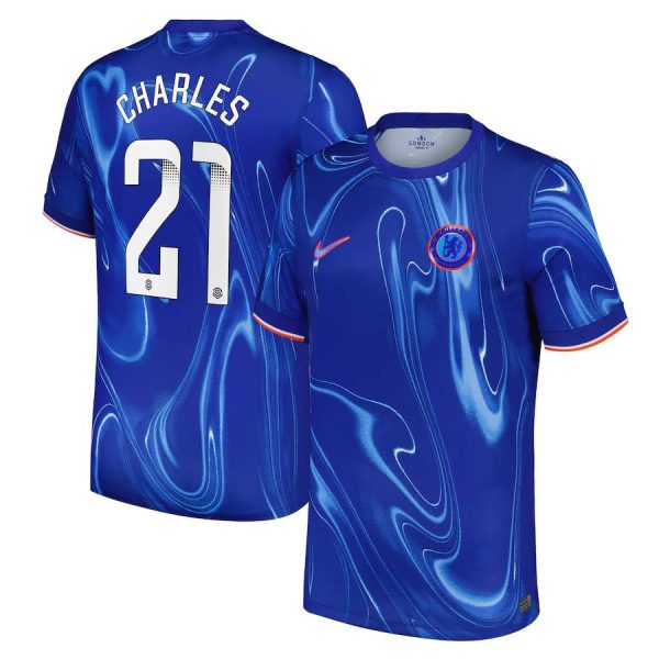 Chelsea FC chelsea wsl nike home stadium shirt 2024-25 with charles 21 printing Jerseys - Official Football Shirts UK