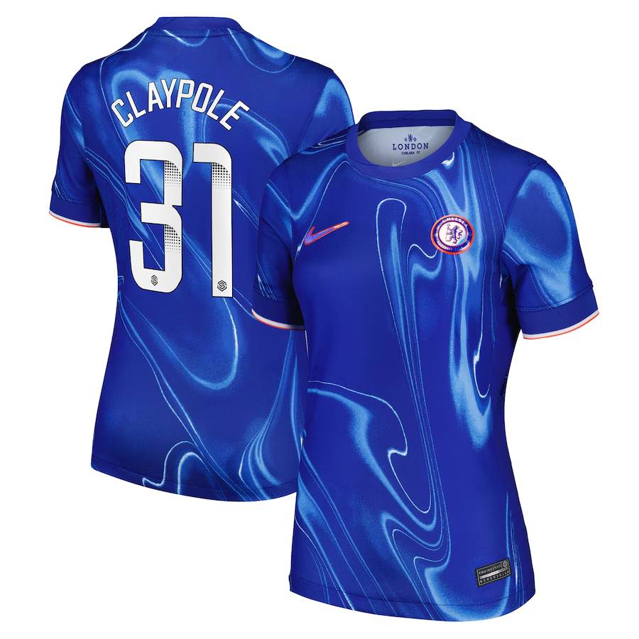 Chelsea FC chelsea wsl nike home stadium shirt 2024-25 – womens with claypole 31 printing Jerseys - Official Football Shirts UK