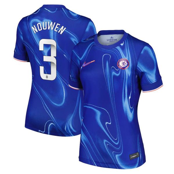 Chelsea FC chelsea wsl nike home stadium shirt 2024-25 – womens with nouwen 3 printing Jerseys - Official Football Shirts UK