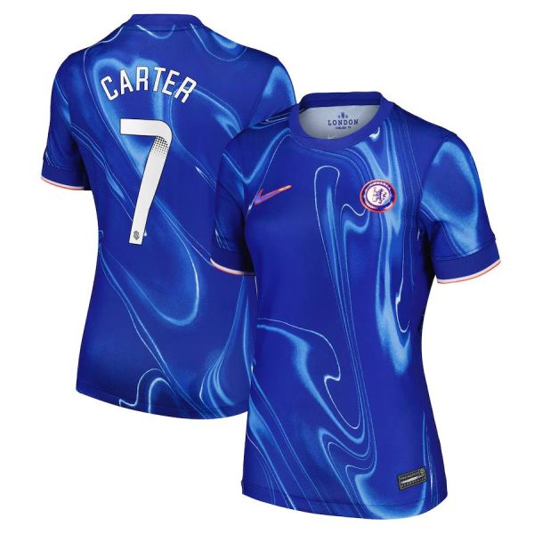 Chelsea FC chelsea wsl nike home stadium shirt 2024-25 – womens with carter 7 printing Jerseys - Official Football Shirts UK