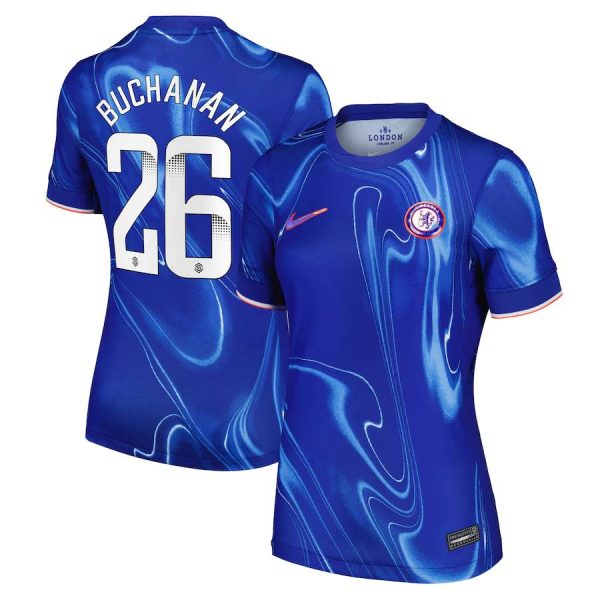 Chelsea FC chelsea wsl nike home stadium shirt 2024-25 – womens with buchanan 26 printing Jerseys - Official Football Shirts UK