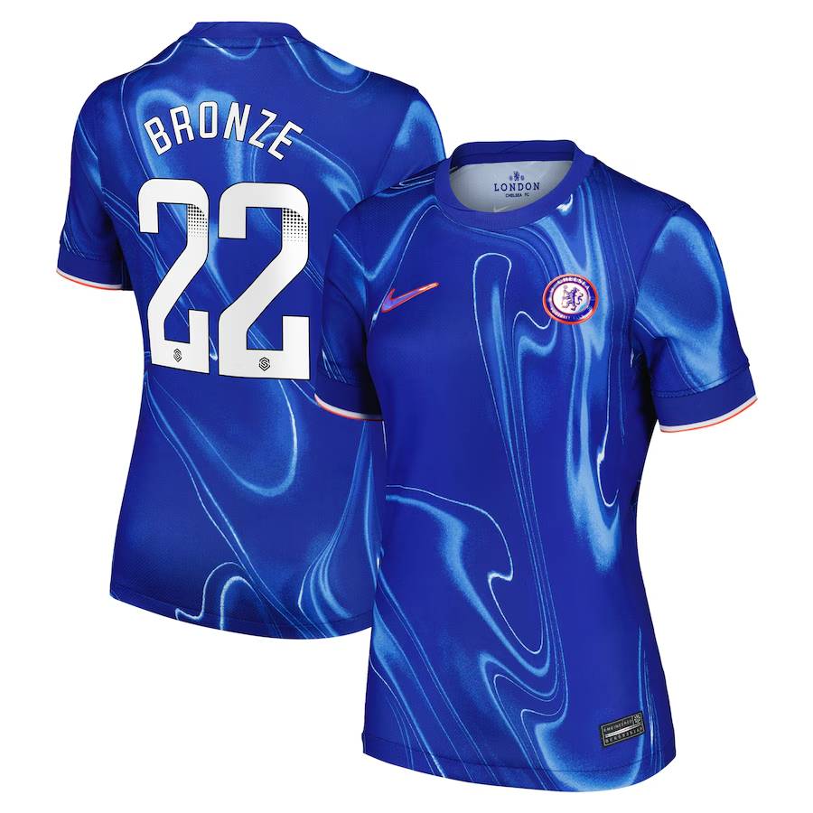 Chelsea FC chelsea wsl nike home stadium shirt 2024-25 – womens with bronze 22 printing Jerseys - Official Football Shirts UK