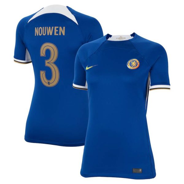 Chelsea FC chelsea wsl nike home stadium shirt 2023-24 – womens with nouwen 3 printing Jerseys - Official Football Shirts UK