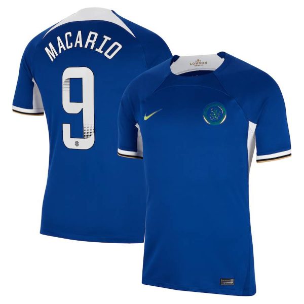 Chelsea FC chelsea wsl nike home stadium shirt 2023-24 – with macario 9 printing Jerseys - Official Football Shirts UK