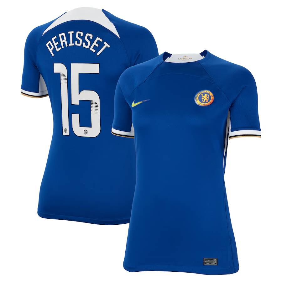 Chelsea FC chelsea wsl nike home stadium shirt 2023-24 – womens with perisset 15 printing Jerseys - Official Football Shirts UK