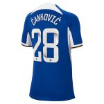 Chelsea FC chelsea wsl nike home stadium shirt 2023-24 – kids with cankovic 28 printing Jerseys - Official Football Shirts UK