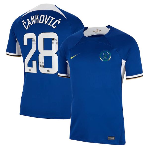 Chelsea FC chelsea wsl nike home stadium shirt 2023-24 with cankovic 28 printing Jerseys - Official Football Shirts UK