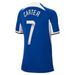 Chelsea FC chelsea wsl nike home stadium shirt 2023-24 – kids with carter 7 printing Jerseys - Official Football Shirts UK