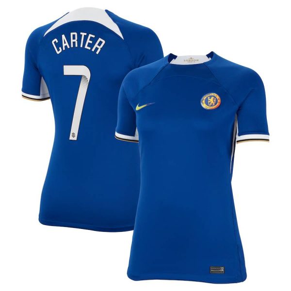 Chelsea FC chelsea wsl nike home stadium shirt 2023-24 – womens with carter 7 printing Jerseys - Official Football Shirts UK