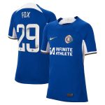 Chelsea FC chelsea wsl nike home stadium sponsored shirt 2023-24 – kids with fox 29 printing Jerseys - Official Football Shirts UK