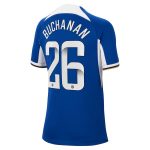 Chelsea FC chelsea wsl nike home stadium shirt 2023-24 – kids with buchanan 26 printing Jerseys - Official Football Shirts UK