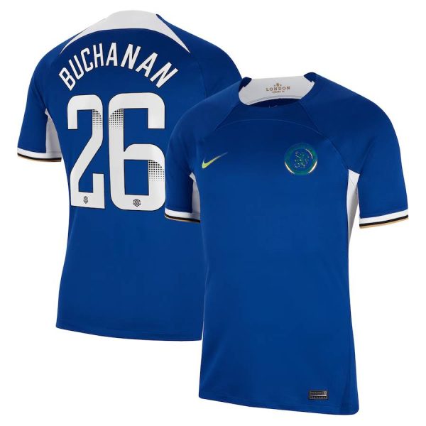 Chelsea FC chelsea wsl nike home stadium shirt 2023-24 with buchanan 26 printing Jerseys - Official Football Shirts UK