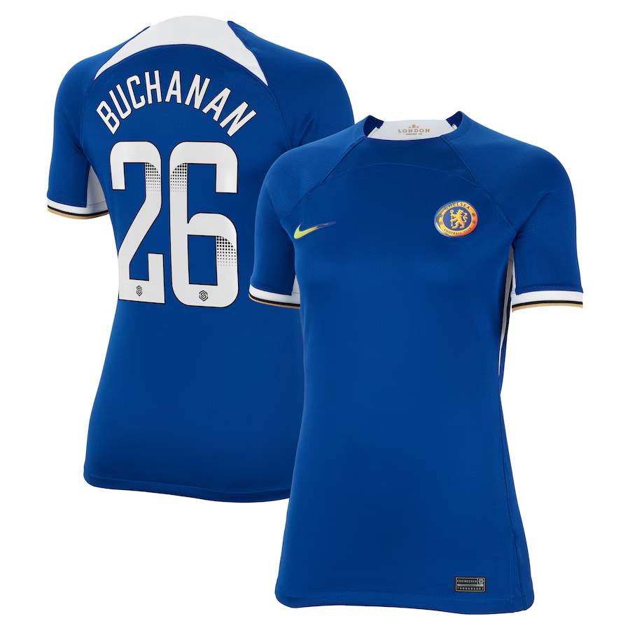 Chelsea FC chelsea wsl nike home stadium shirt 2023-24 – womens with buchanan 26 printing Jerseys - Official Football Shirts UK