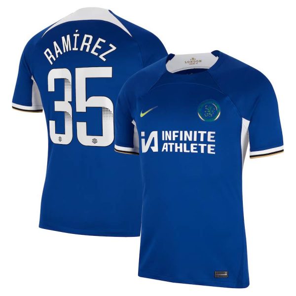 Chelsea FC chelsea wsl nike home stadium sponsored shirt 2023-24 with ramírez 35 printing Jerseys - Official Football Shirts UK