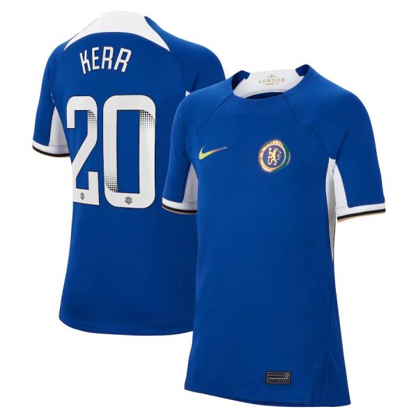 Chelsea FC chelsea wsl nike home stadium shirt 2023-24 – kids with kerr 20 printing Jerseys - Official Football Shirts UK