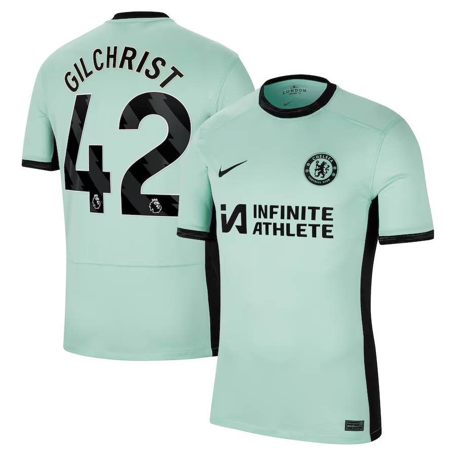 Chelsea FC chelsea nike third stadium sponsored shirt 2023-24 with gilchrist 42 printing Jerseys - Official Football Shirts UK