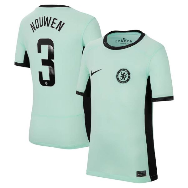 Chelsea FC chelsea wsl nike third stadium shirt 2023-24 – kids with nouwen 3 printing Jerseys - Official Football Shirts UK