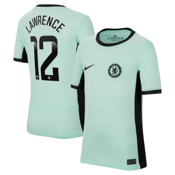 Chelsea FC chelsea wsl nike third stadium shirt 2023-24 – kids with lawrence 12 printing Jerseys - Official Football Shirts UK