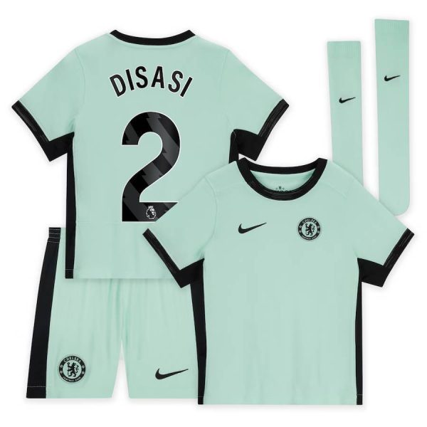 Chelsea FC chelsea nike third stadium kit 2023-24 – little kids with disasi 2 printing Jerseys - Official Football Shirts UK