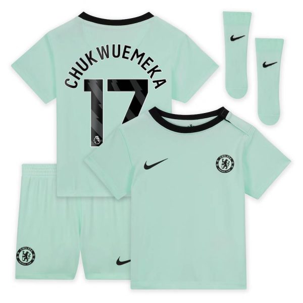 Chelsea FC chelsea nike third stadium kit 2023-24 – infants with chukwuemeka 17 printing Jerseys - Official Football Shirts UK