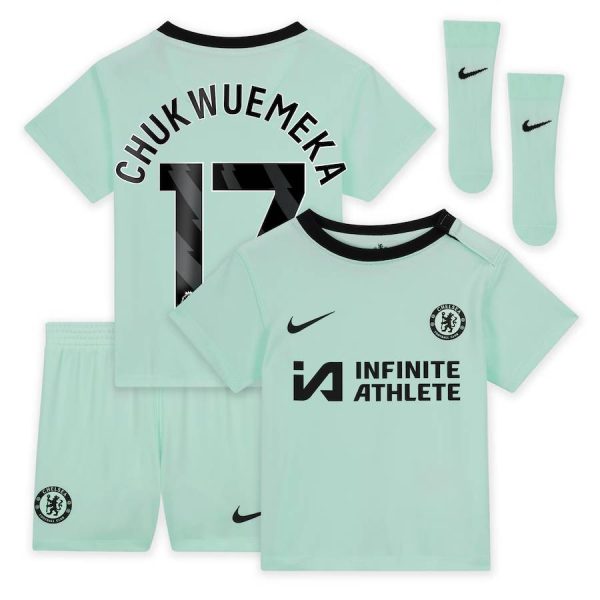 Chelsea FC chelsea nike third stadium sponsored kit 2023-24 – infants with chukwuemeka 17 printing Jerseys - Official Football Shirts UK