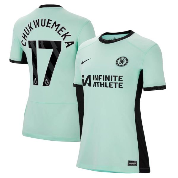 Chelsea FC chelsea nike third stadium sponsored shirt 2023-24 – womens with chukwuemeka 17 printing Jerseys - Official Football Shirts UK