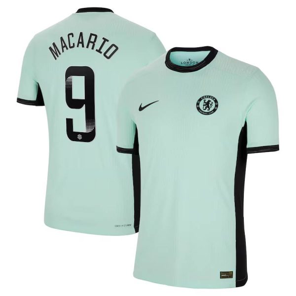 Chelsea FC chelsea wsl nike third vapor match shirt 2023-24 with macario 9 printing Jerseys - Official Football Shirts UK