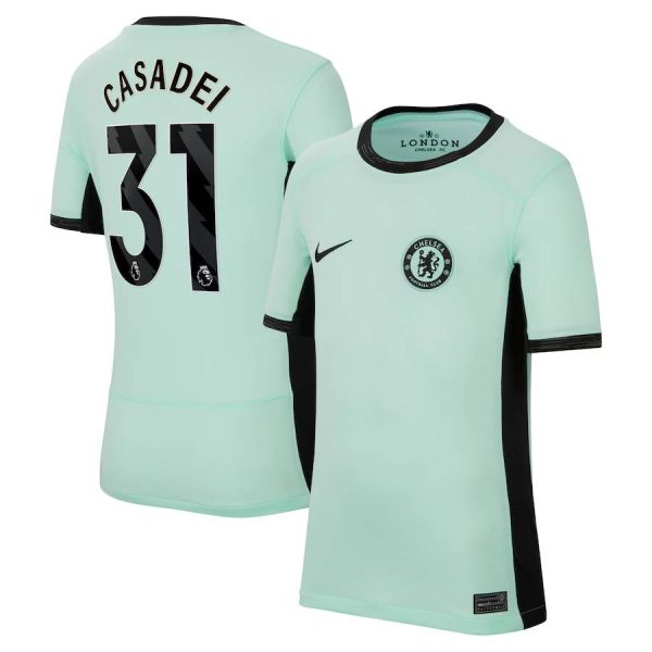 Chelsea FC chelsea third stadium shirt 2023-24 – kids with casadei 31 printing Jerseys - Official Football Shirts UK