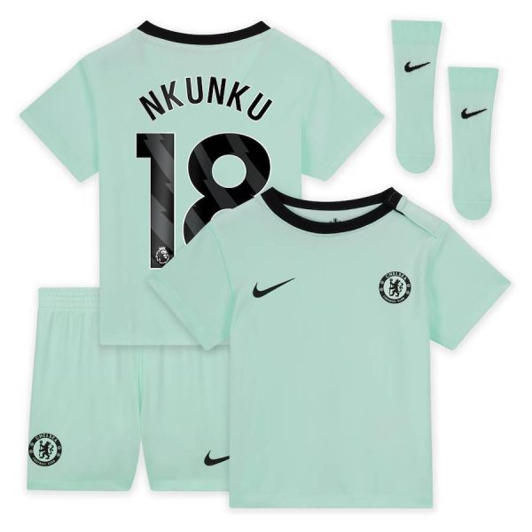 Chelsea FC chelsea nike third stadium kit 2023-24 – infants with nkunku 18 printing Jerseys - Official Football Shirts UK