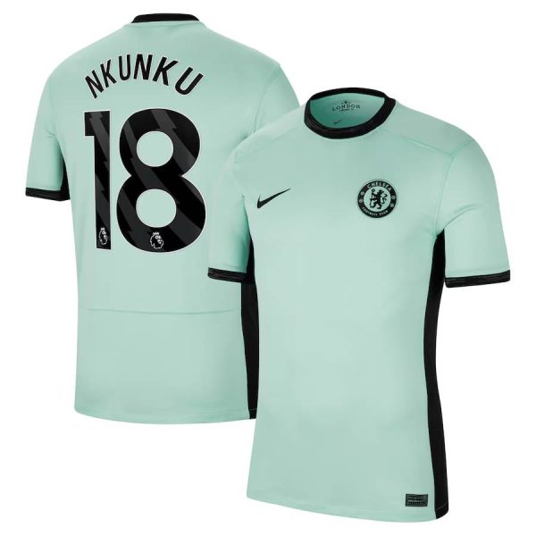 Chelsea FC chelsea nike third stadium shirt 2023-24 – kids with nkunku 18 printing Jerseys - Official Football Shirts UK