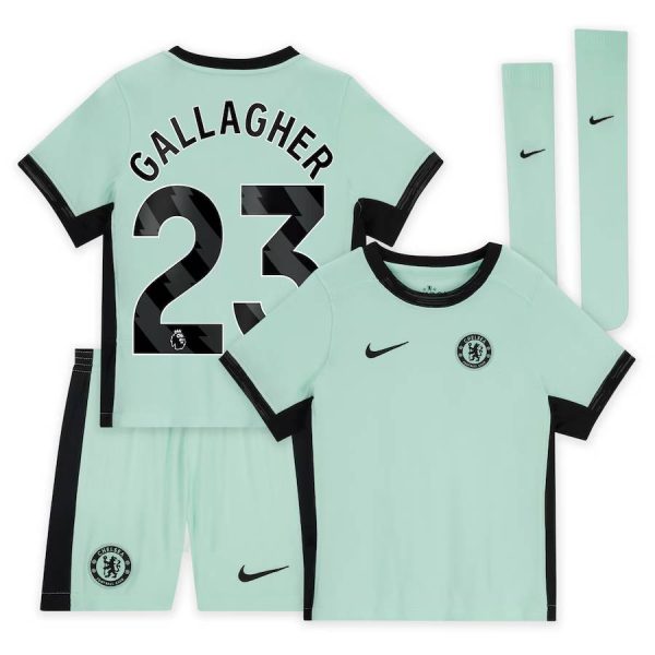 Chelsea FC chelsea nike third stadium kit 2023-24 – little kids with gallagher 23 printing Jerseys - Official Football Shirts UK