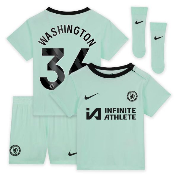 Chelsea FC chelsea nike third stadium sponsored kit 2023-24 – infants with washington 36 printing Jerseys - Official Football Shirts UK